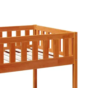 Berkfield Children's Bed without Mattress Wax Brown 75x190 cm Solid Wood Pine