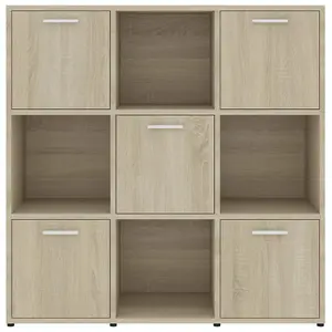 Berkfield Book Cabinet Sonoma Oak 90x30x90 cm Engineered Wood