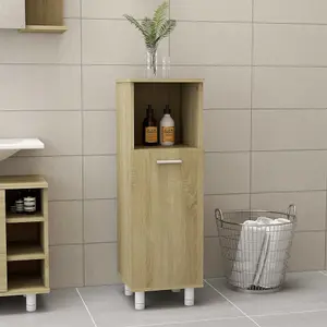 Berkfield Bathroom Cabinet Sonoma Oak 30x30x95 cm Engineered Wood