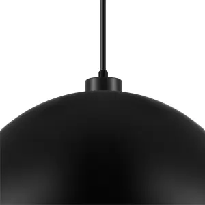 GoodHome Songor Black Pendant Light shade (D)58cm