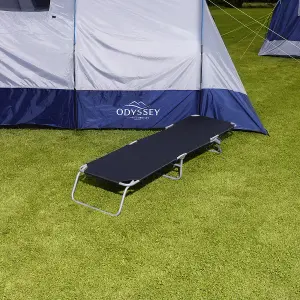 Charles Bentley Odyssey Folding Sun Lounger Black