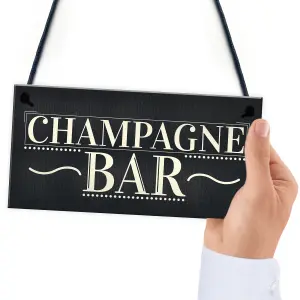 Red Ocean Champagne Bar Hanging Sign Gin Tonic Pub BBQ Party Vintage Chic Friendship Gift