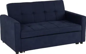 Astoria Sofa Bed in Navy Blue Fabric Contemporary and minimalist