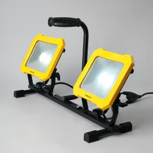 Litecraft Stanley Twin Portable Black 33 Watt LED IP65 Outdoor Work Light