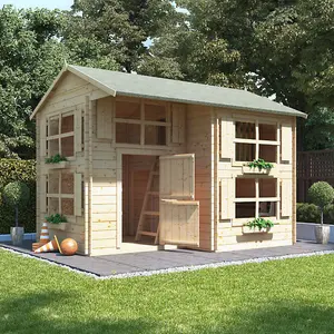 BillyOh Annex Log Cabin Playhouse - W3.0m x D2.5m - 19mm