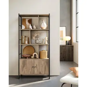 Jazmyne Bookcase Maple White/Black