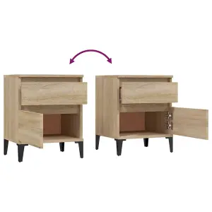 Berkfield Bedside Cabinets 2 pcs Sonoma Oak 40x35x50 cm