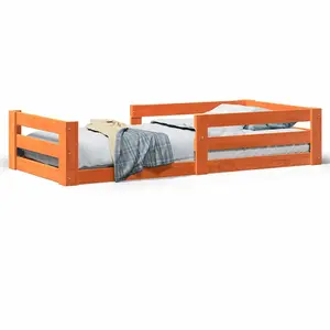 Berkfield Bed Frame without Mattress Wax Brown 100x200 cm Solid Wood Pine