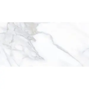 Kale Nora white Matt Marble effect Ceramic Indoor Wall & floor Tile, Pack of 6, (L)600mm (W)300mm