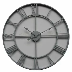 Skeleton Wall Clock - Metal - L5 x W70 x H70 cm - Grey