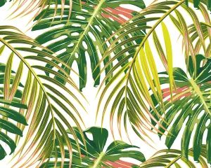 Origin Murals Tropical Leaves Green Matt Smooth Paste the Wall Mural 350cm wide x 280cm high