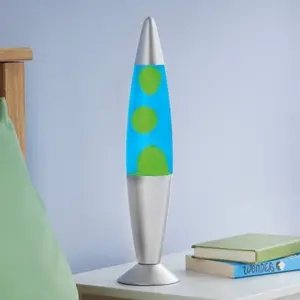 Global Gizmos Blue & Green Retro Lava Lamp