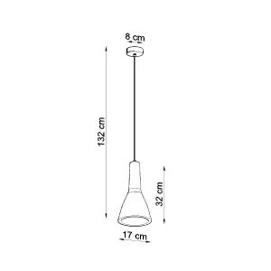 Empoli Concrete Grey 1 Light Classic Pendant Ceiling Light