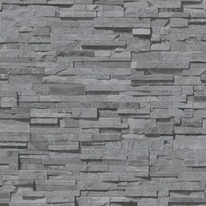 Galerie Silver Grey Graceful Granite Motif Wallpaper