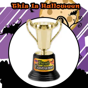 Best Halloween Costume Trophy Halloween Party, Trick or Treat 13cm Gold