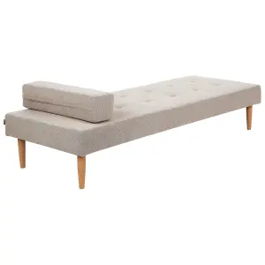 Fabric Chaise Lounge Beige NIORT