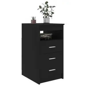 Berkfield Drawer Cabinet Black 40x50x76 cm Engineered Wood