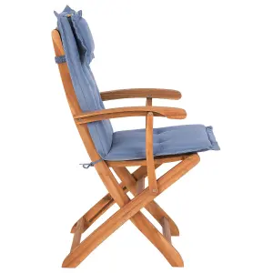 Garden Chair MAUI Acacia Wood Blue