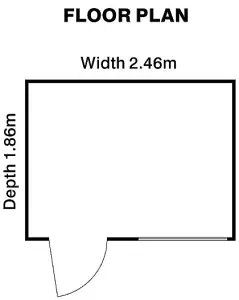 Shire Caldey 8x6 ft Pent Wooden Shed with floor & 1 window (Base included) - Assembly service included