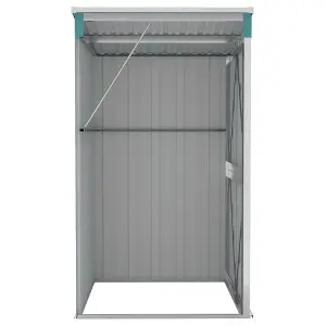 Berkfield Wall-mounted Garden Shed Green 118x100x178 cm Galvanised Steel