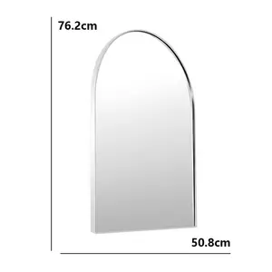 Mcfarren Metal Flat Wall Mirror Polish Chrome/Bevel Edge