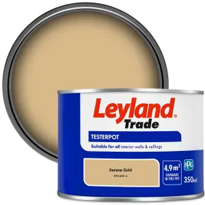 Leyland Trade Vinyl Matt Walls & Ceilings Emulsion Paint Serene Gold (PPG1091-4) 350ml Tester