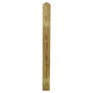 Blooma Lemhi Pressure treated Wooden Picket fence board (W)0.09m (H)1m