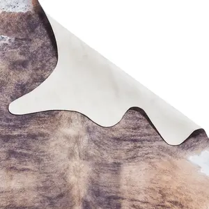 Brown White Abstract Modern Cowhide Easy to Clean Animal Rug For Dining Room Bedroom And Living Room-130cm X 155cm