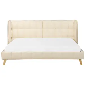 Velvet EU Super King Bed Beige SENLIS