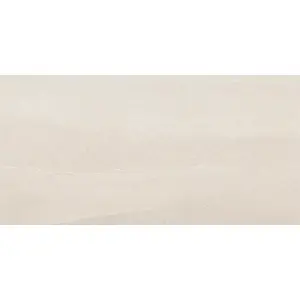 Kale Avalon White Matt Stone effect Textured Porcelain Indoor Wall & floor Tile, Pack of 6, (L)600mm (W)300mm