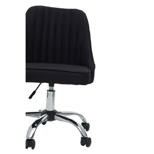 Interiors by Premier Alexi Black Fabric Office Chair