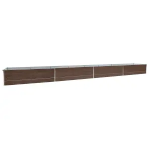 Berkfield Garden Raised Bed Galvanised Steel 600x80x45 cm Brown