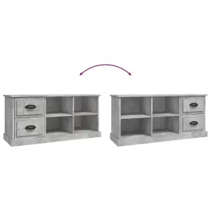 Berkfield TV Cabinet Concrete Grey 102x35.5x47.5 cm Engineered Wood