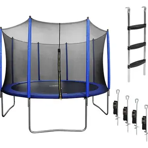 High-Quality 3.6m Trampoline with Safety Net, Ladder & Anchors - 150KG Max Load for Garden Fun