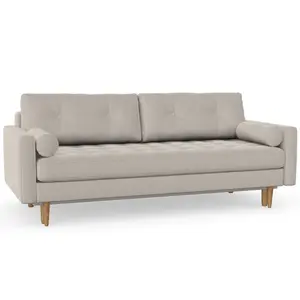 Jacquelyn 3 Seater Bouclé-Sofa Bed Hummus Beige