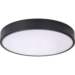 Luceco Eco Decorative Round Bulkhead Light, Colour Change 1350lm Black