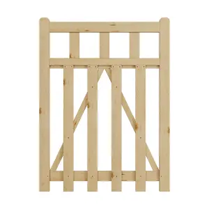 Outdoor Wooden Garden Gate Fence with Door Latch 90cm W x 120cm H