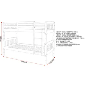 Freddie (3') Standard Bunk Bed