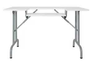 Folding Multipurpose Sewing Table Silver/White  121 x 71 x 72 cm - Sew Ready 13373