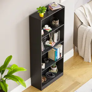 Ronald Bookcase Black / 140 cm H x 60 cm W