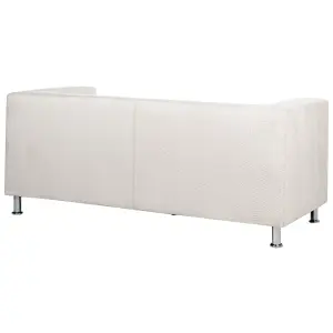 3 Seater Fabric Sofa White FLORO