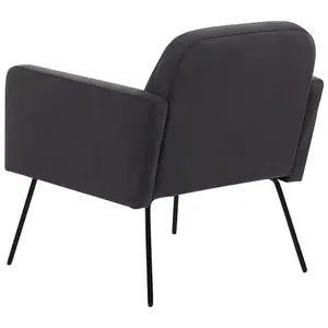 Beliani Modern Armchair NARKEN Velvet Grey