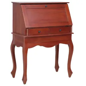 Berkfield Secretary Desk Brown 78x42x103 cm Solid Mahogany Wood