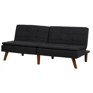 Beliani Retro Sofa Bed RONNE Black