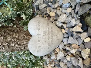 Beloved Dog Heart-Shaped Pet Memorial