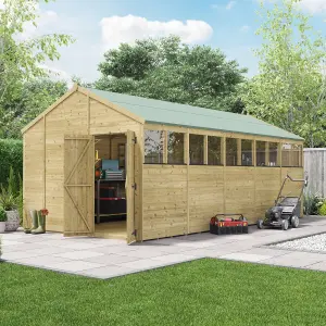 BillyOh Switch Tongue and Groove Apex Wooden Shed - 20x10 Windowed - 11mm Thickness