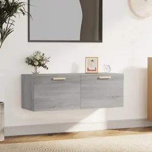 Berkfield Wall Cabinet Grey Sonoma 100x36.5x35 cm Engineered Wood