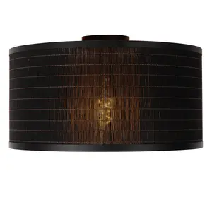 Lucide Tagalog Scandinavian Flush Ceiling Light 40cm - 1xE27 - Black