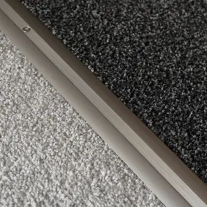 Anodised aluminium carpet profile cover strip door floor bar trim 1000mm x 20mm c68 inox