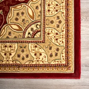 Heritage Hand Carved Red Rug - Washington